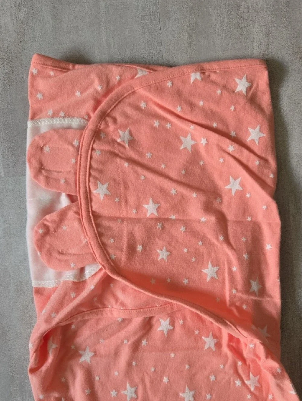 ​NWT Star Print Adjustable Swaddle Blanket Wrap Pink Infant Sleep Sack 0-6M